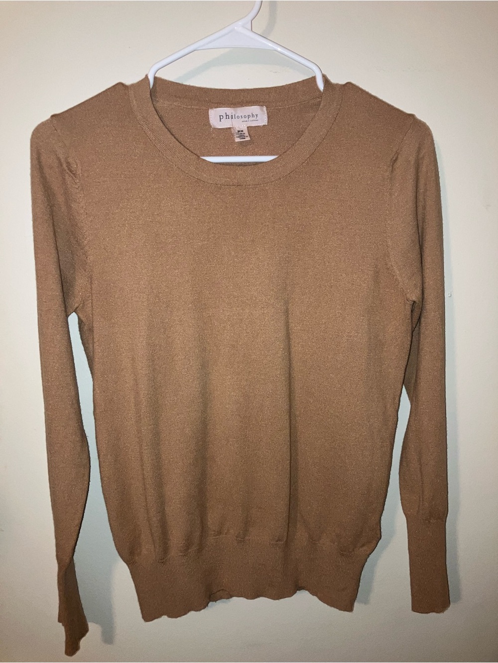 Philosophy Caramel Crewneck Sweater - Women's Medium